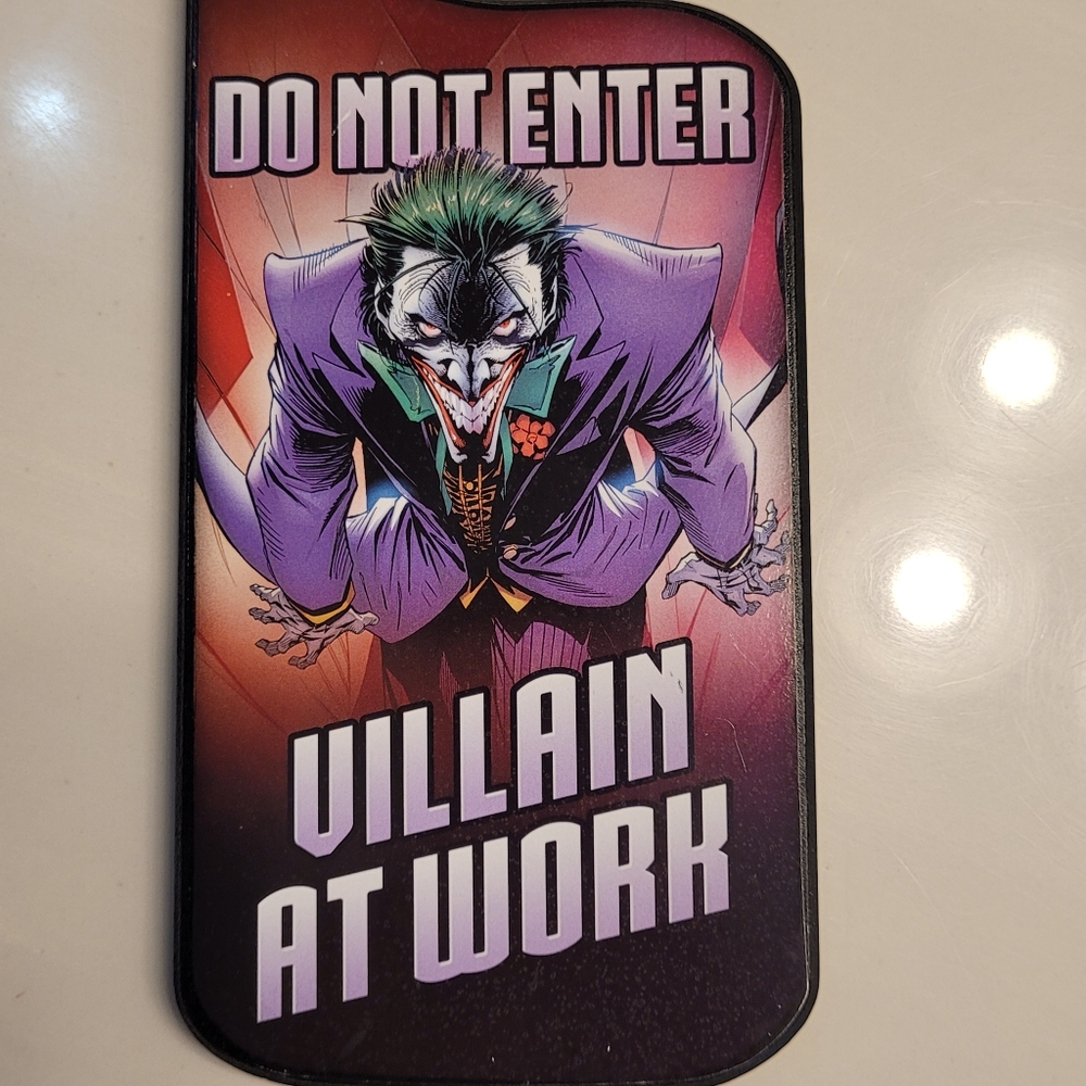 The Joker & Batman DC Comics Reversible Wooden Door Hanger